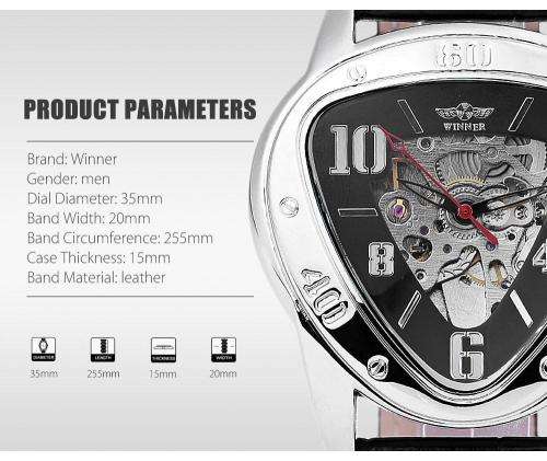 Winner Mechanical Triangle Watch