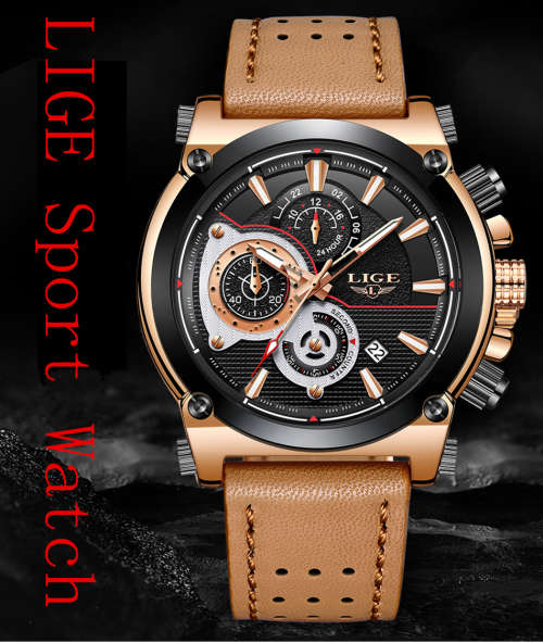 LIGE men's sports Watch