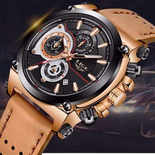 LIGE men's sports Watch