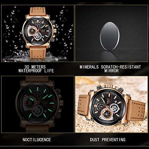 LIGE men's sports Watch