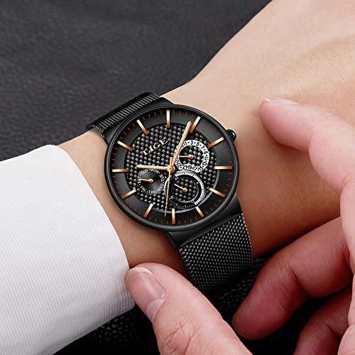 LIGE men's casual Watch