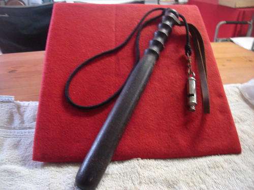 RHODESIA; BSAP TRUNCHEON, LANYARD AND WHISTLE