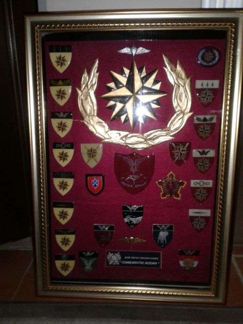 SOUTH AFRICAN ARMY; RECCE FANTASY BADGE DISPLAY