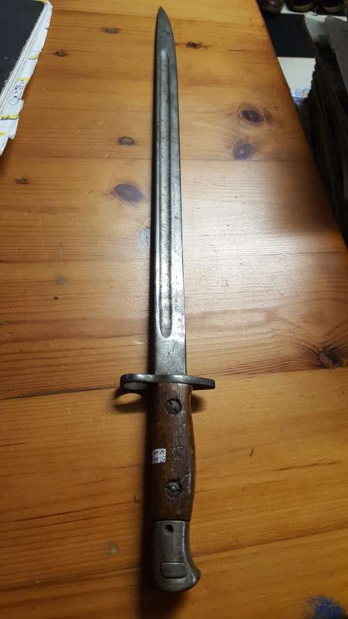 RHODESIA; 1ST/2ND WORLD WAR BRITISH 1907 BAYONET NO SCABBARD