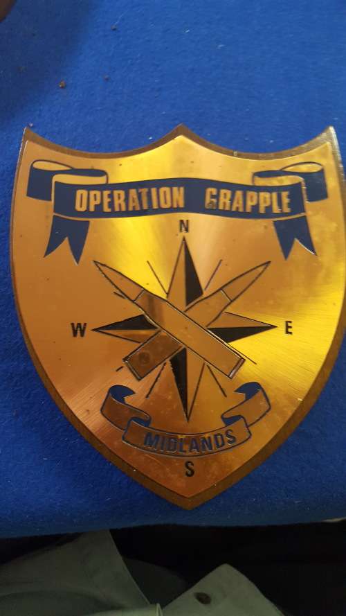 RHODESIA; OPERATION GRAPPLE WALL PLAQUE