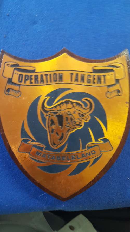 RHODESIA; OPERATION TANGENT WALL PLAQUE
