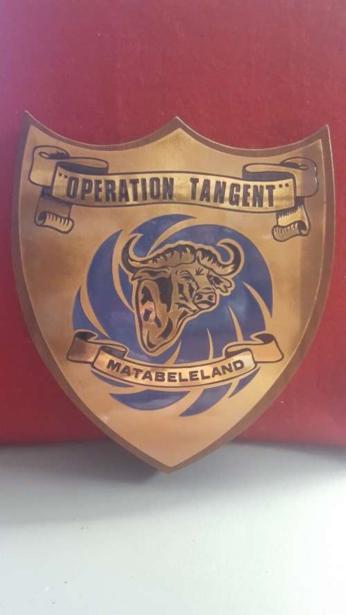 RHODESIA; OPERATION TANGENT (MATABELELAND) PLAQUE