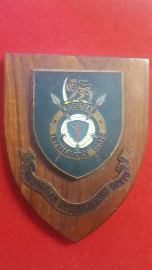 RHODESIA; RHODESIAN INTELLIGENCE CORPS PLAQUE