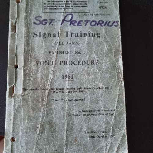 RHODESIA , BRIT ARMY  TRAINING MANUALS USED BY RLI AND OTHERS IN EARLY DAYS (4)