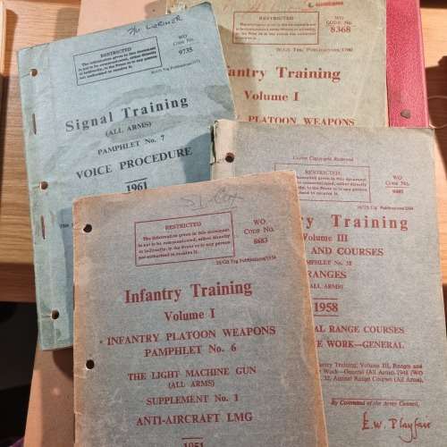 RHODESIA, BRIT TRAINING MANUALS USED BY RHODESIAN ARMY INSTRUCTORS (4)