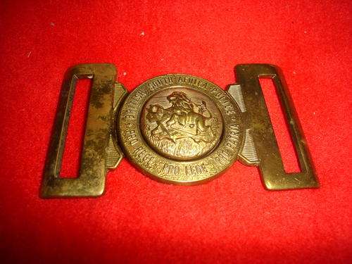 RHODESIA: BSAP BRASS BELT BUCKLE - (COMPLETE)