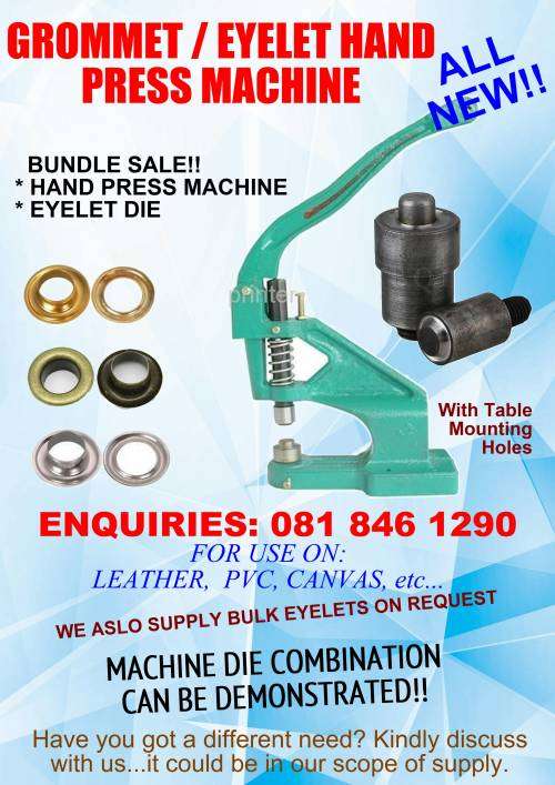 Grommets/Eyelets Hand Press Machine Plus Die Set Grommets/Eyelets