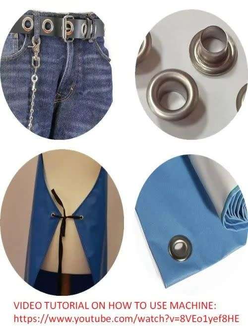 Grommets/Eyelets Hand Press Machine Plus Die Set Grommets/Eyelets