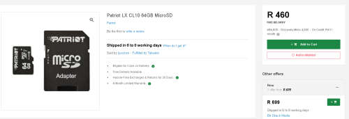 **MASSIVE 64GB!!** Class 10!!! PATRIOT MicroSD w/adapter Card (5 up for grabz!)