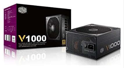 Cooler Master V1000 - Fully Modular 1000W 80 PLUS Gold PSU with Silencio Silent 135mm fan