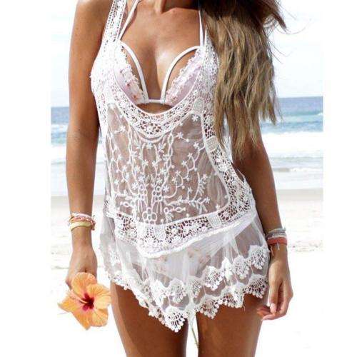 Crochet  Bikini Cover Up Beach Dress