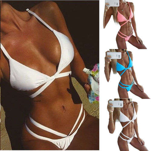 Women Bandage Bikini Set Push-up Padded Bra Swimsuit Bathing Suit Swimwear