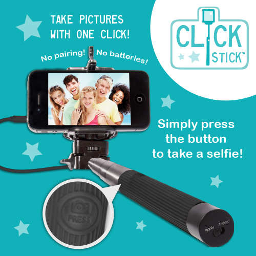 CLICK STICK SELFIE STICK (BLACK)