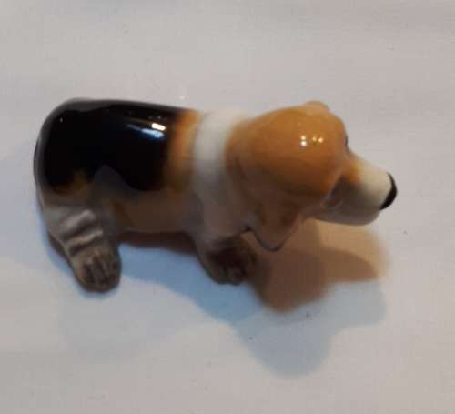 Vintage Basset Hound Mini Figurine