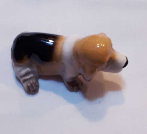 Vintage Basset Hound Mini Figurine