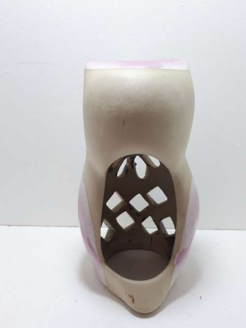 Pottery Owl Tea Light Holder