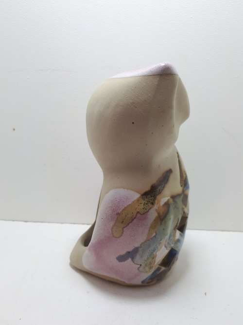 Pottery Owl Tea Light Holder