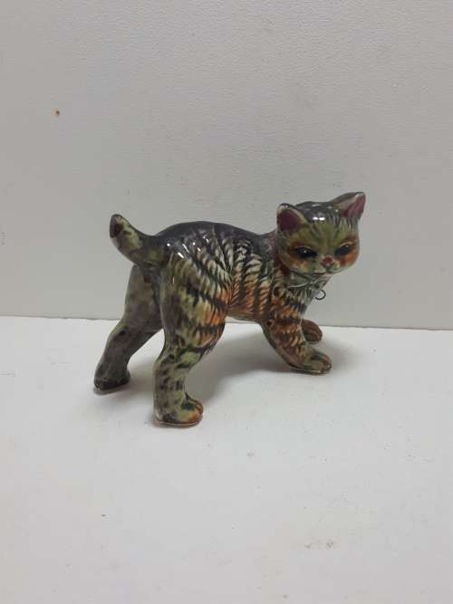 Vintage Porcelain Camille Naudot Cat Figurine