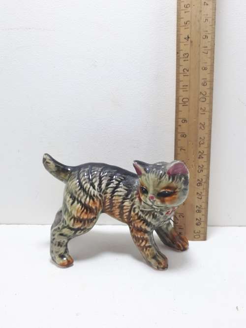 Vintage Porcelain Camille Naudot Cat Figurine