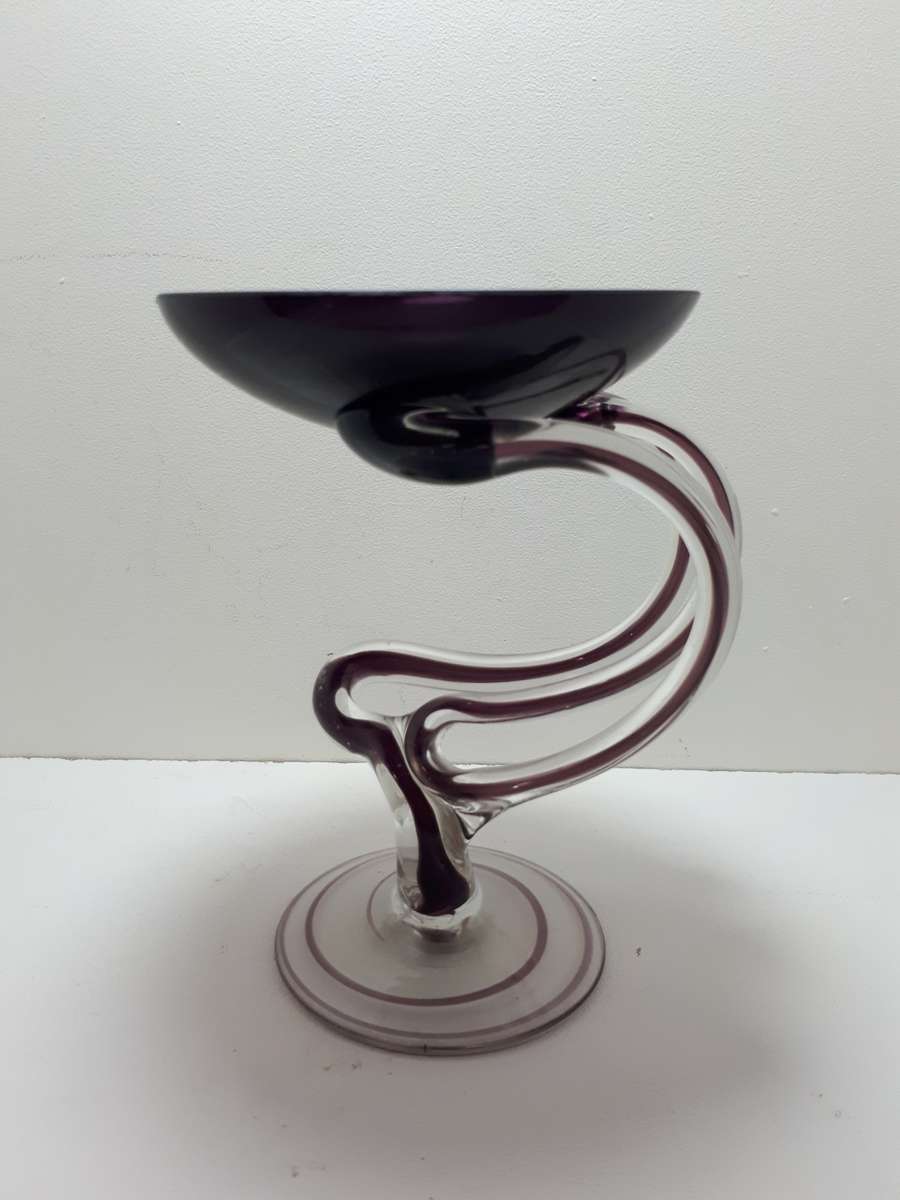 Purple Pedestal Bowl