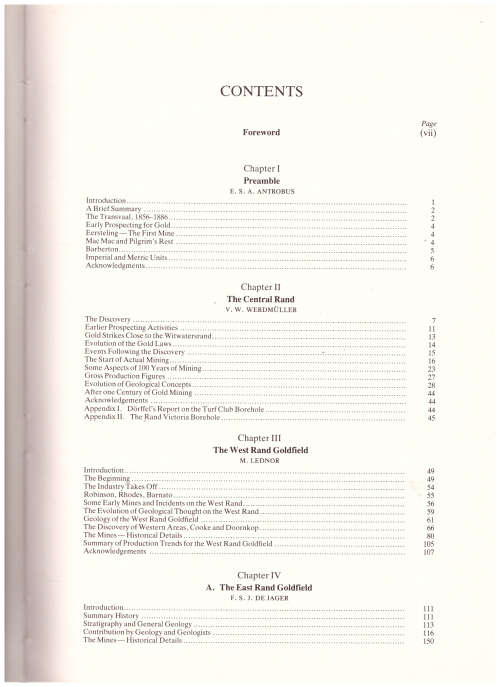 WITWATERSRAND GOLD, 100 YEARS *LIMITED COPIES*