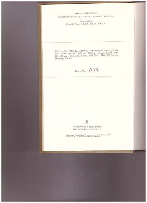 MATABELE LAND AND THE VICTORIA FALLS: FROM LETTERS AND JOURNALS OF FRANK OATES