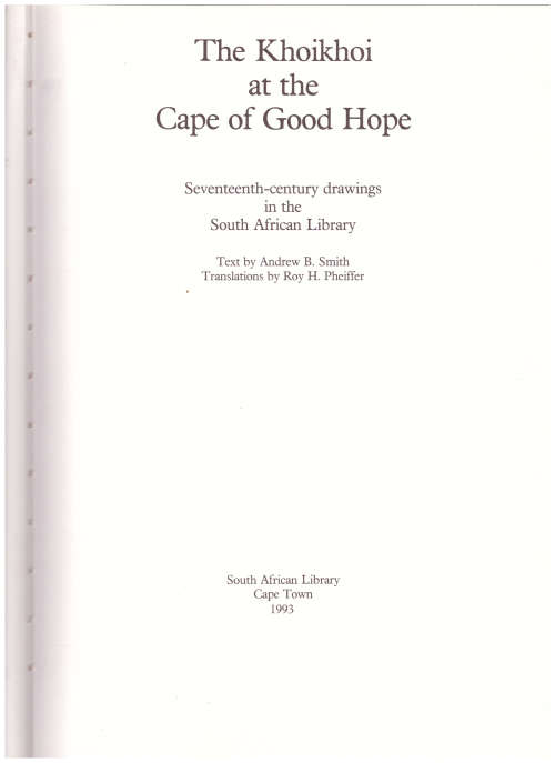 THE KHOIKHOI AT THE CAPE OF GOOD HOPE