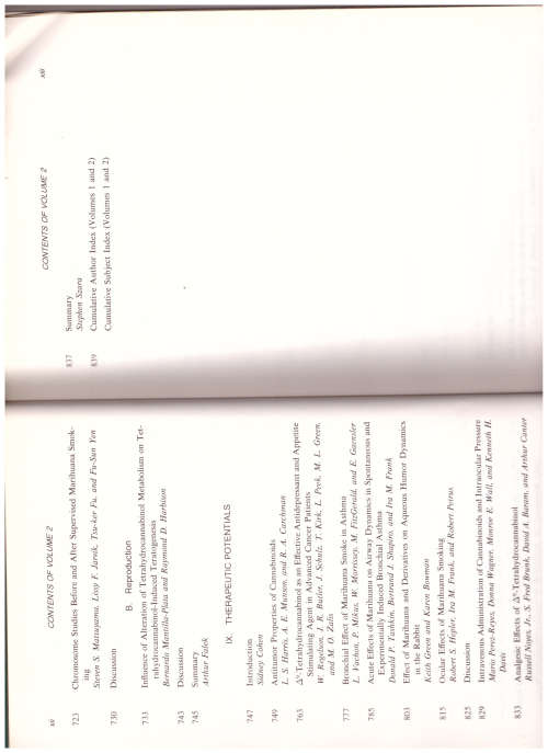 PHARMACOLOGY OF MARIHUANA 1 ST ED. 2 VOLUMES