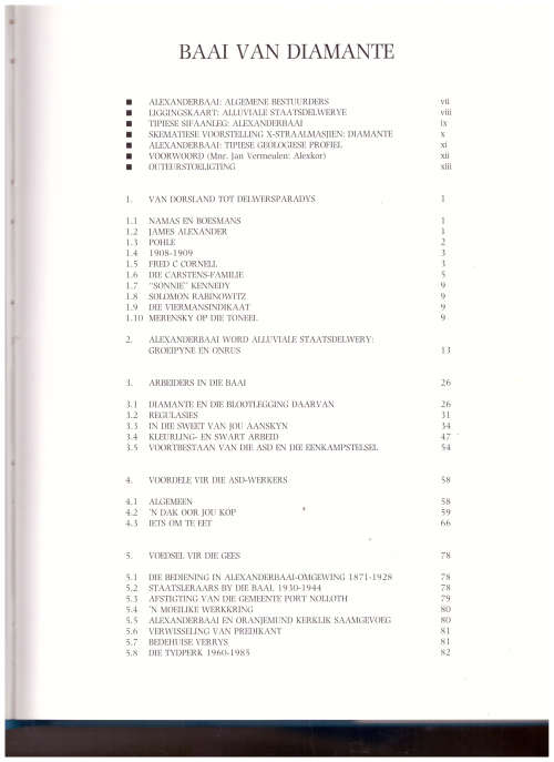 BAAI VAN DIAMANTE, DIE GESKIEDENIS VAN ALEXANDERBAAI 1926-1989