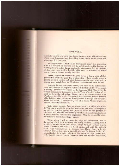 GENERAL DE WET, A BIOGRAPHY by ERIC ROSENTHAL