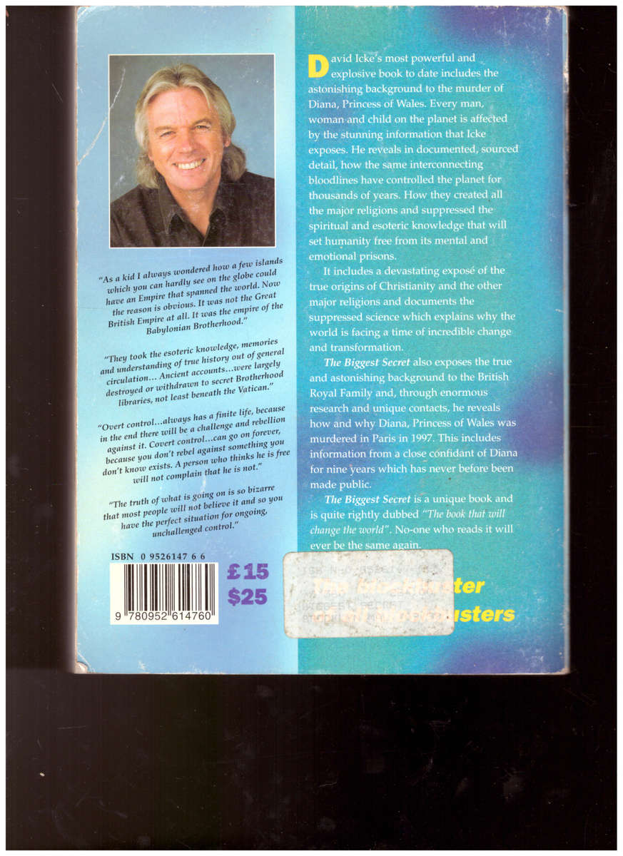 THE BIGGEST SECRET by DAVID ICKE