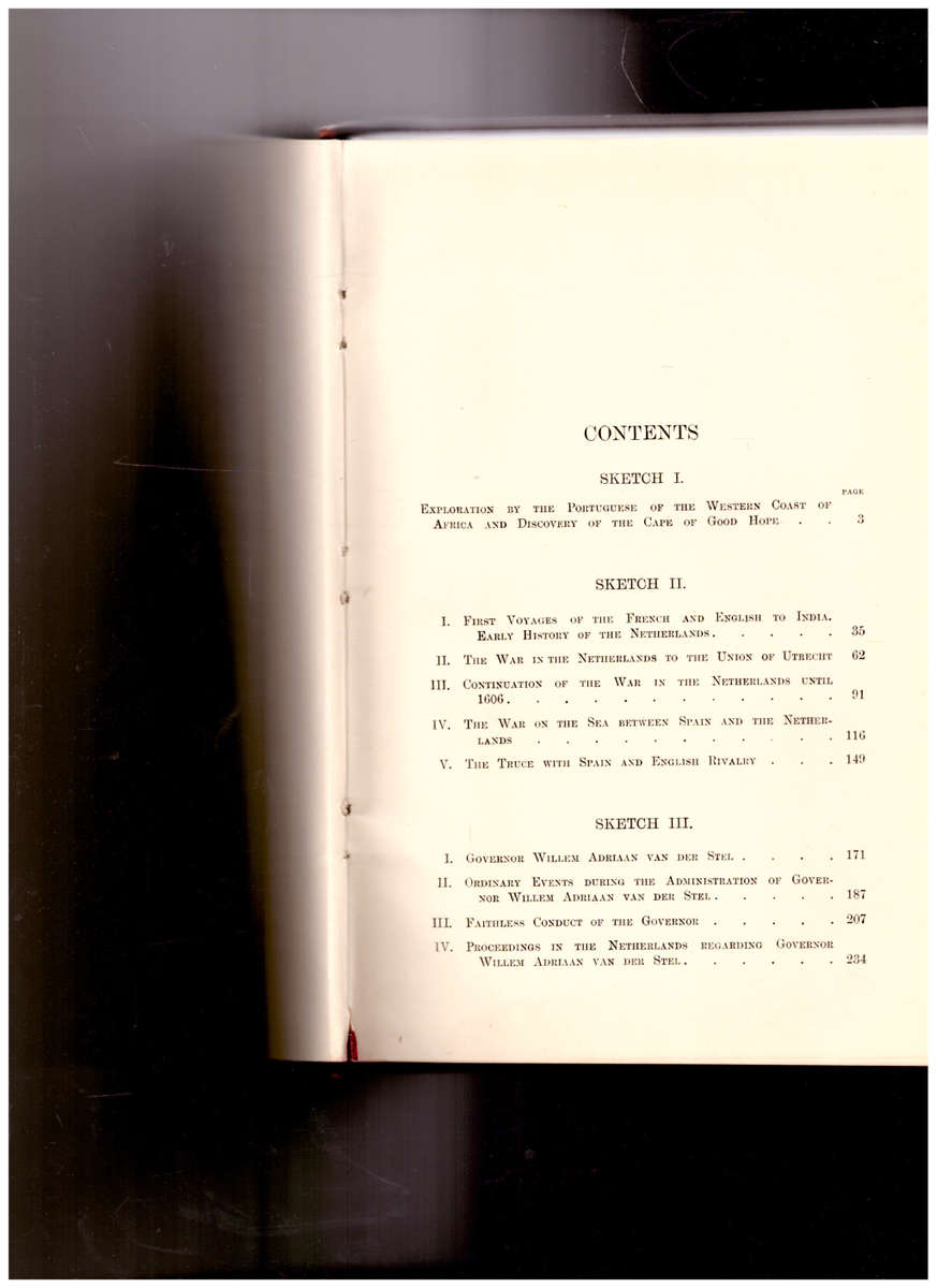 WILLEM ADRIAAN VAN DER STEL AND OTHER HISTORICAL SKETCHES by GEORGE McCALL THEAL