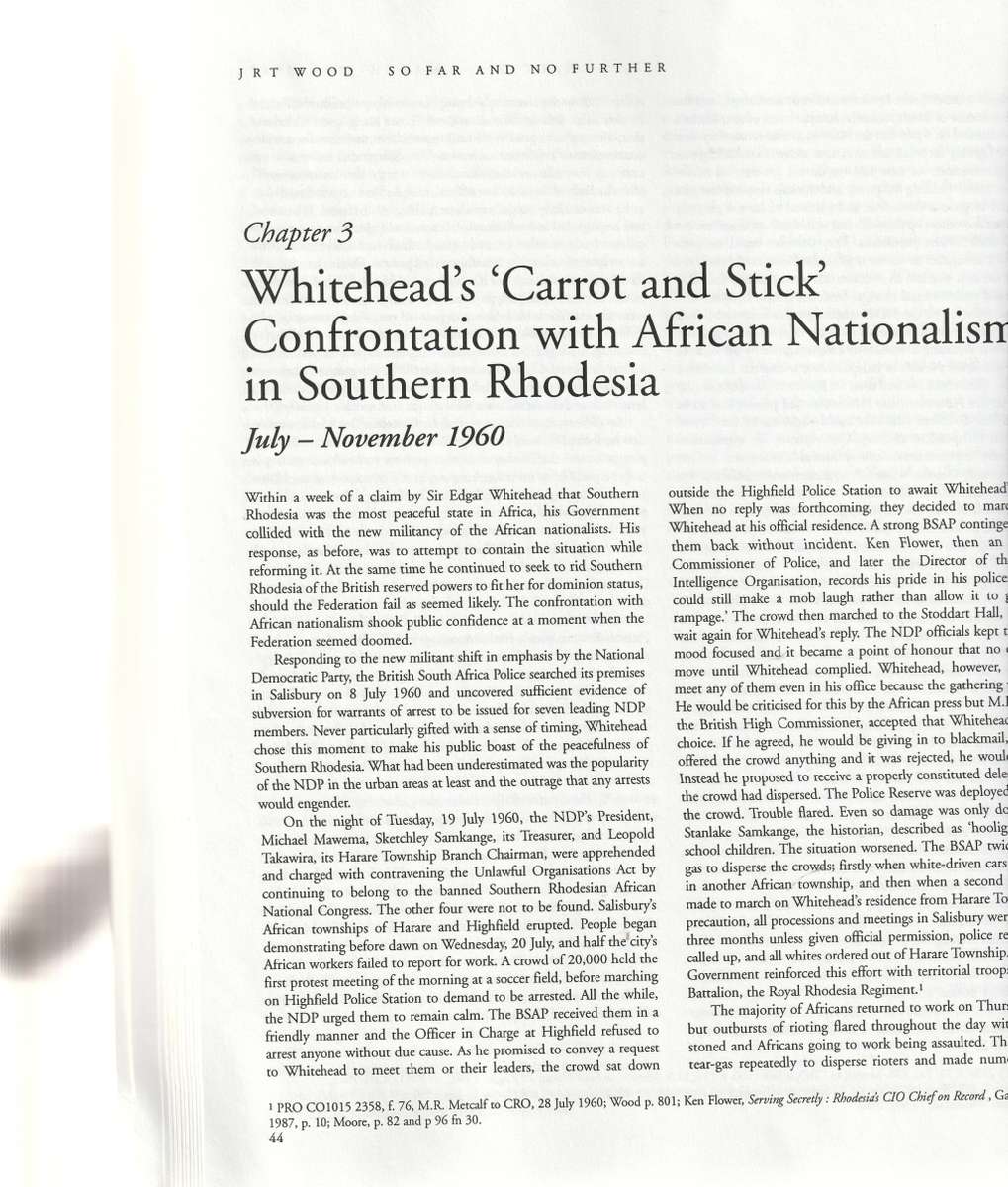 SO FAR AND NO FURTHER! RHODESIA`S BID FOR INDEPENDENCE DURING THE RETREAT FROM THE EMPIRE 1959-1965