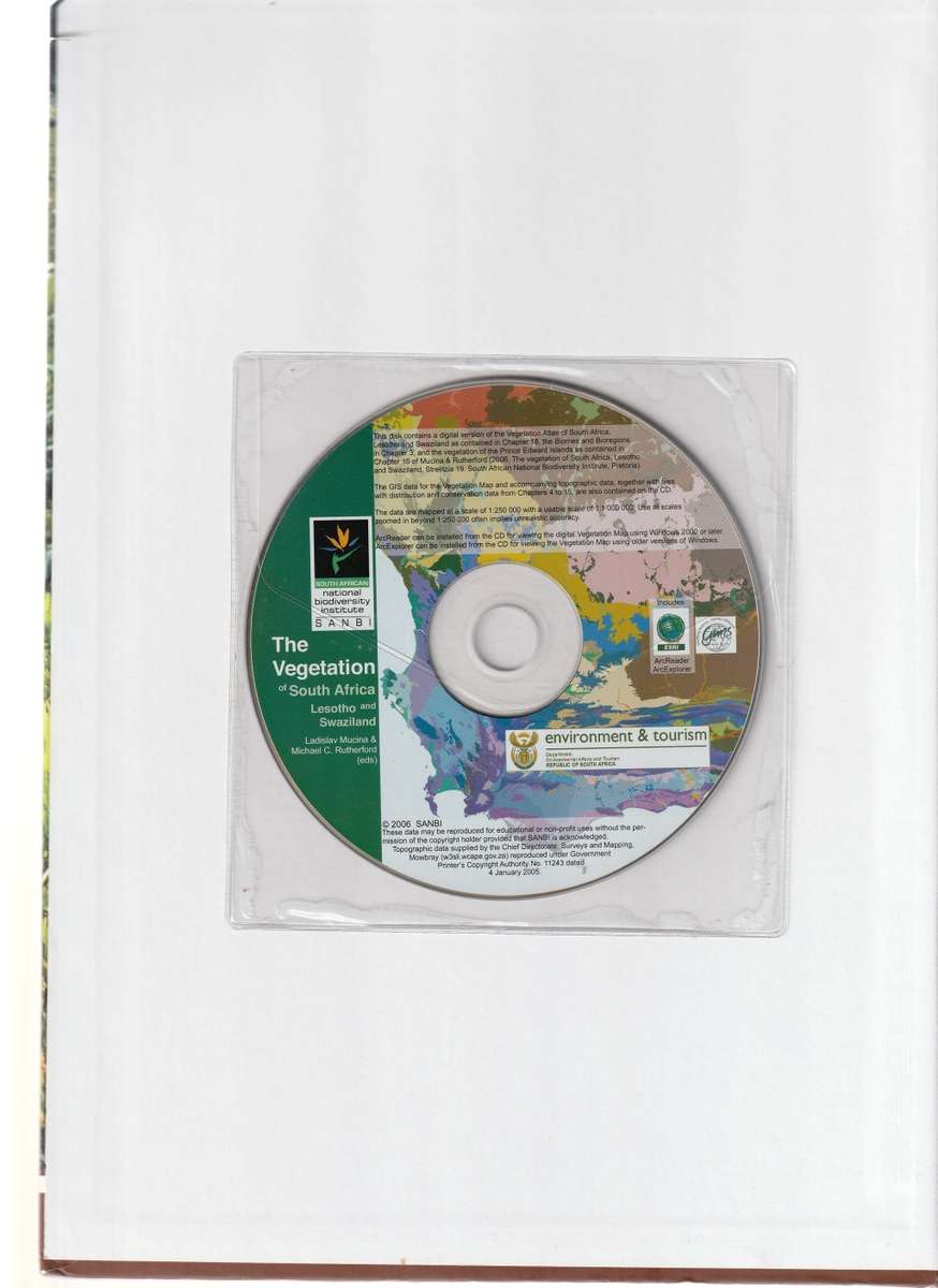 THE VEGITATION OF SOUTH AFRICA, LESOTHO AND SWAZILAND  *INCLUDING DVD*