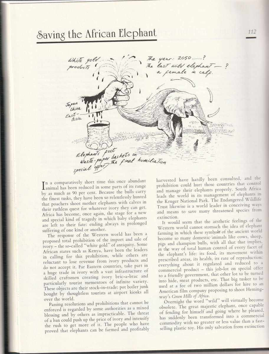 JEFF HUNTLEY`S AFRICAN WILDLIFE SKETCHES COLLECTORS ED.  1 ST ED. NR. 1 OF 250 LEATHER IN SLIP CASE