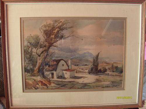 Original Framed Gabriel de Jongh 1942 Painting