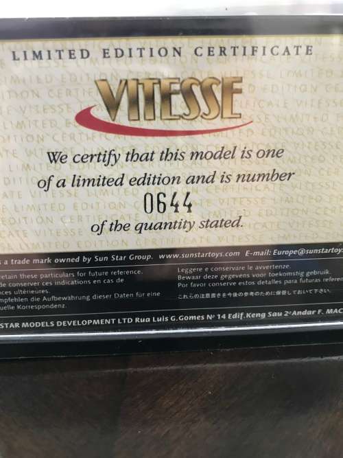 RARE! RARE! RARE! VITESSE 1/43 - 27501 LOTUS SUPER 7 MODEL CAR - DARK BLUE