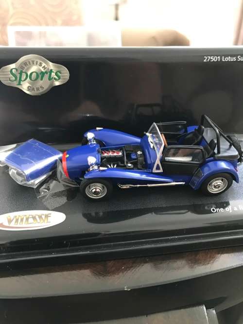 RARE! RARE! RARE! VITESSE 1/43 - 27501 LOTUS SUPER 7 MODEL CAR - DARK BLUE