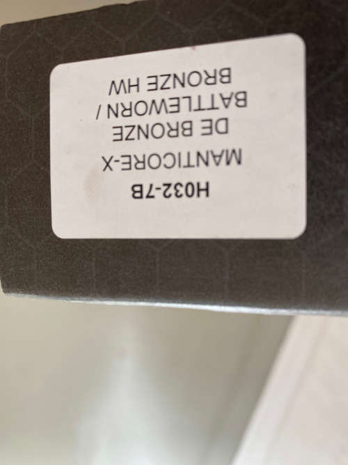 Stunning! Heretic Manticore X Bronze Battleworn OTF Knife. FREE Shipping