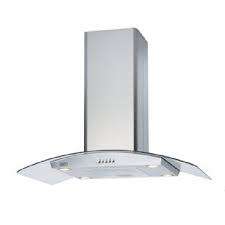 Defy 90cm Silver Curved Glass Island Extractor - DCH323  Item Code: 48795