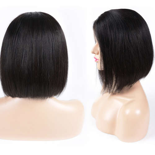 Human Virgin Hair Brazilian / Peruvian  Human Hair BOB LACE WIG (2-4 days` delivery)