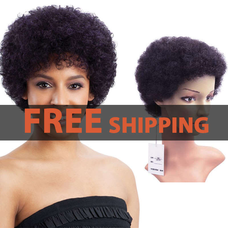 Human Hair Afro Curl Wig (2-4 days` delivery)