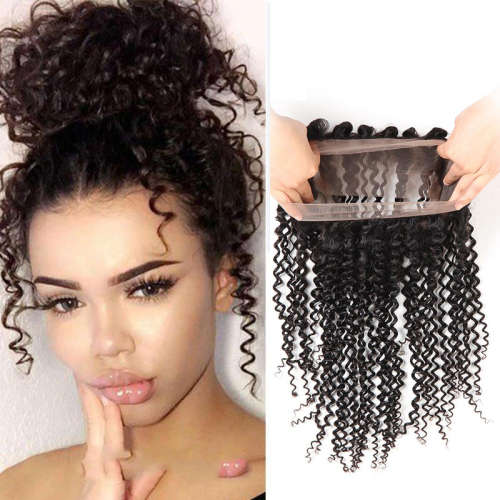 Brazilian /Peruvian / Malaysian hair 360 Lace closure with 2 bundles / Virgin Hair with 360 Closure