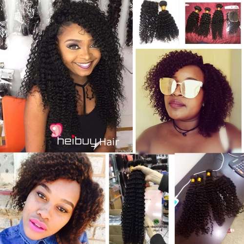 Virgin Hair Human Hair of Malaysian Hair Kinky Curl 300g