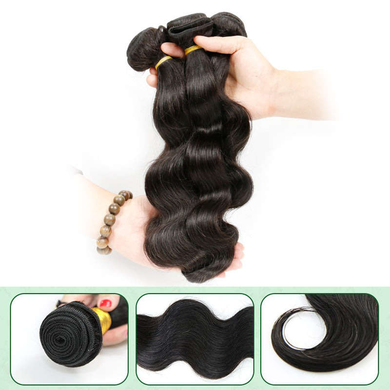Heibuy Hair Brazilian/Peruvian/Malaysian Hair Body Wave 300g